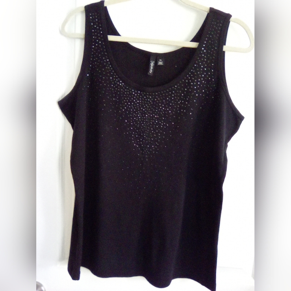 Relativity black Sleeveless studded top size XL